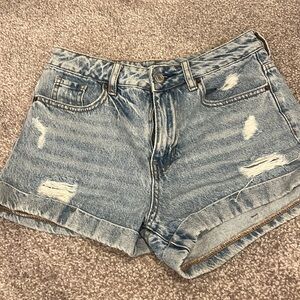 Pacsun light wash mom shorts